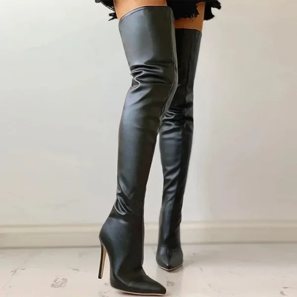 Plus Size 34-46 Women Boots Sexy Thigh High Boots