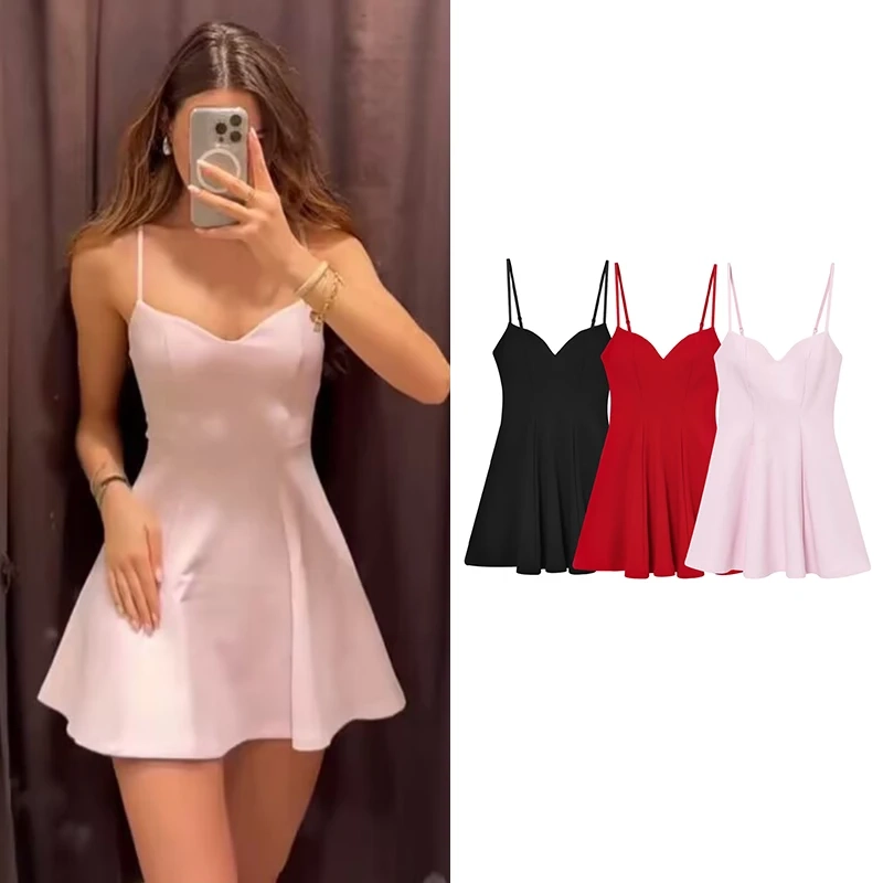 Dresses Summer Women's 2026 New Chic Slim Tube Top Elegant Mini Camisole Women's Dress