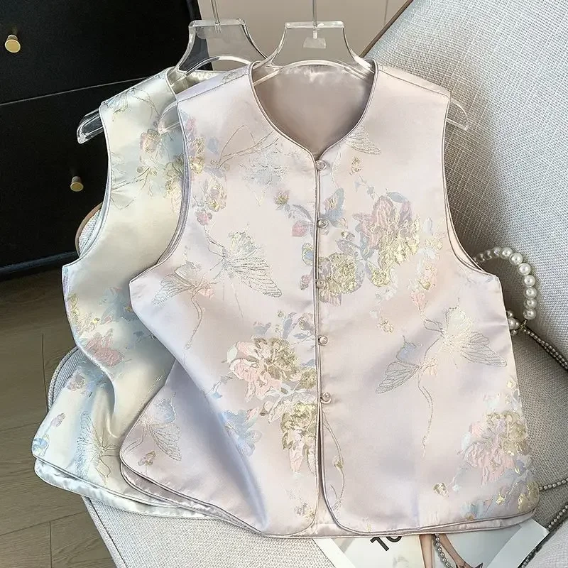 Autumn Streetwear Women Vest Harajuku Cardigan Ladies Tops Casual