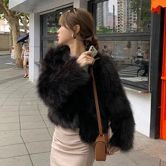 2026 New Fashion Casual Imitation Fox Fur Coat - Image 11