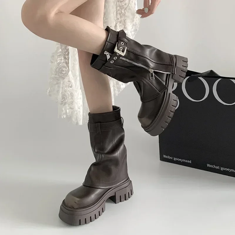 Winter Women Biker Boots - Image 2