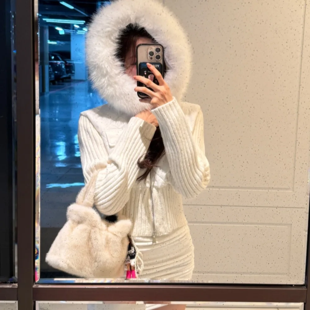 Fur Collar Cotton Top Leatherette Slimming Outerwear Coat - Image 3