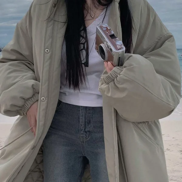 Chic Winter Women's Long Cotton Jaet Coat