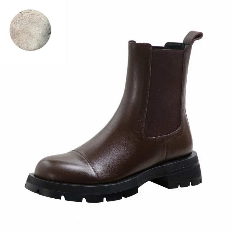 2024 Winter Shoes Women Leather Ankle Boots - Image 10