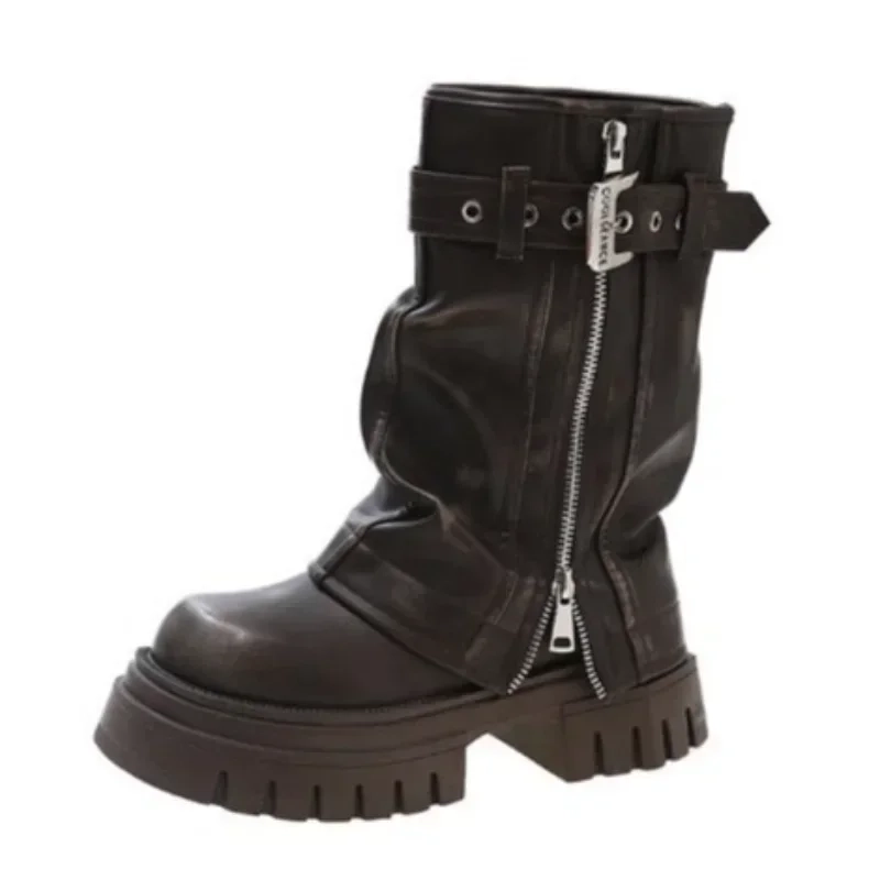 Winter Women Biker Boots - Image 4