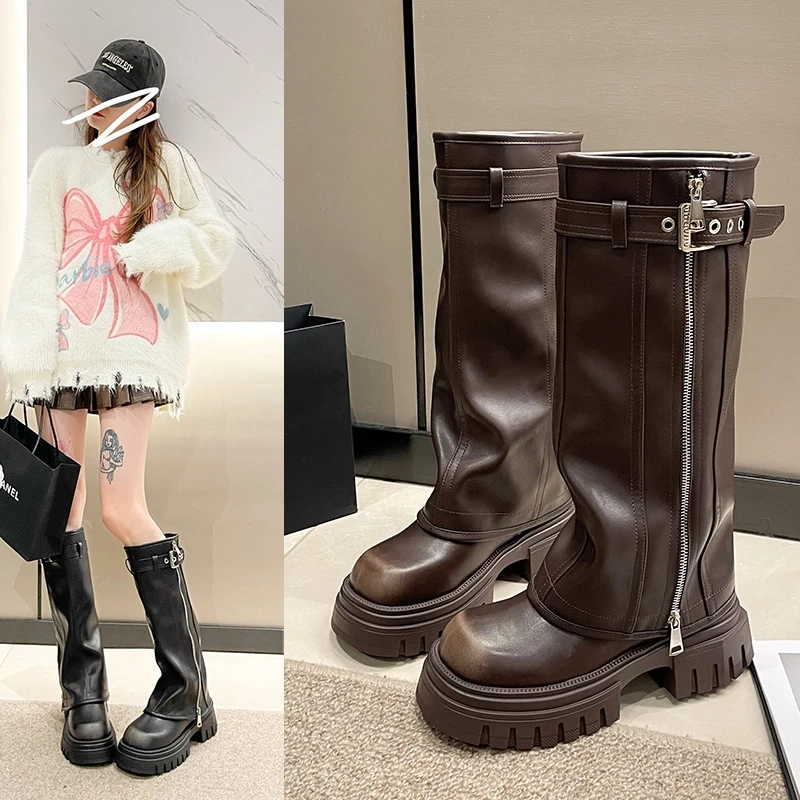 Winter Women Biker Boots - Image 5