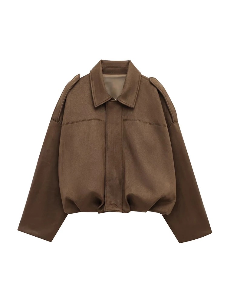 Vintage Women Green Oversize Bomber Jackets - Image 10