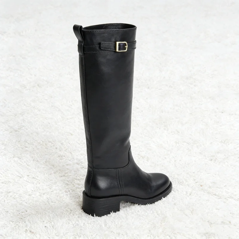 Unique Buckle Decorate Knee Boots - Image 6