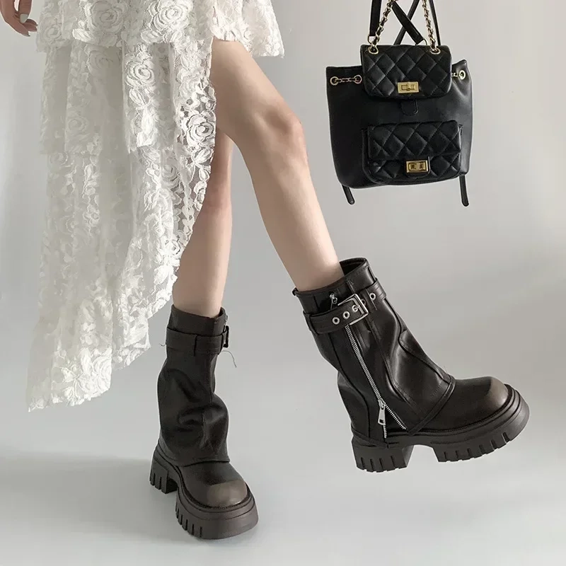 Winter Women Biker Boots - Image 3